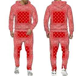 New 3D Printing  Bandana Fashion Men Women Tracksuits Crewneck  Hoodies+pants Plus Size S-7XL Harajuku