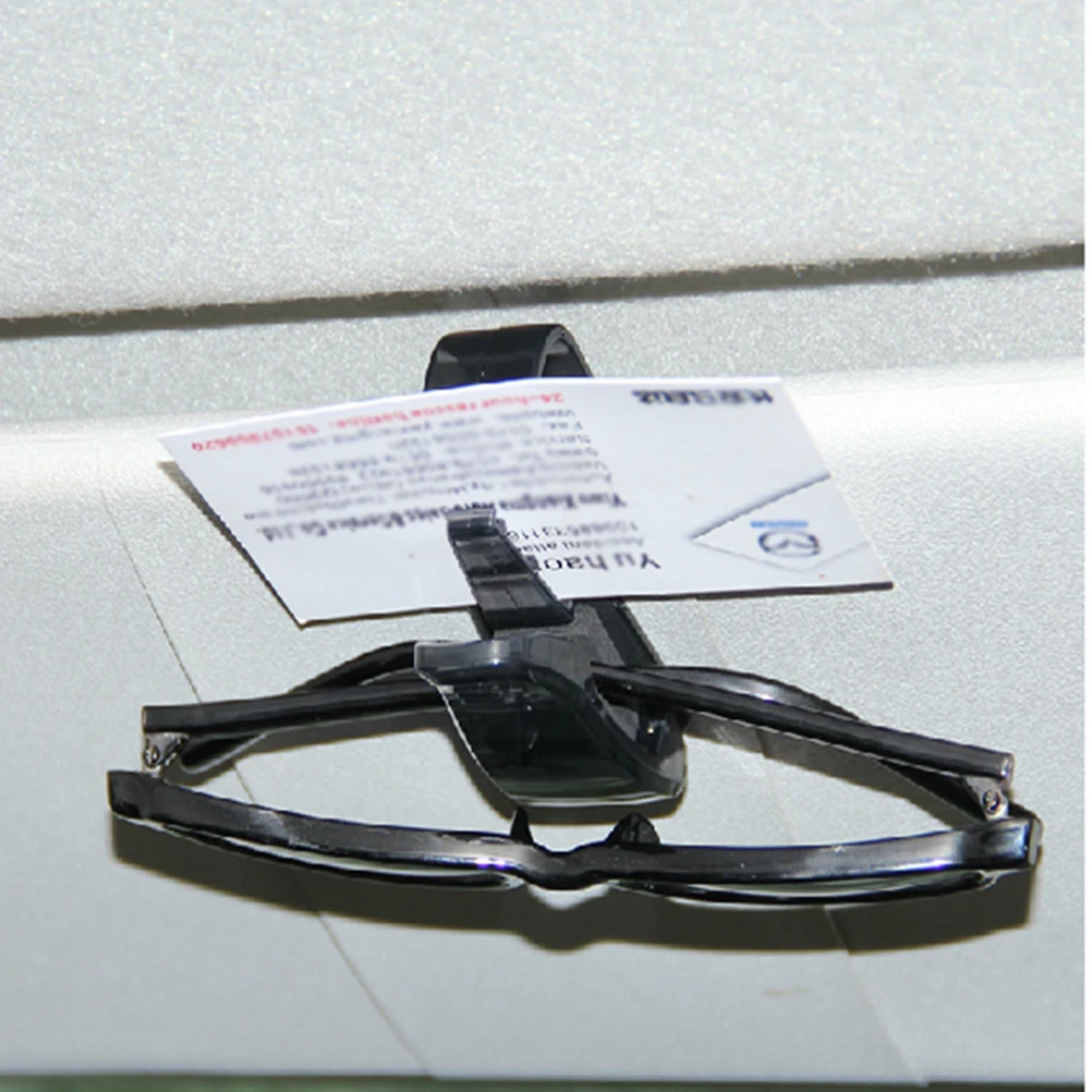 

2 pcs Car Glasses Frame Visor Clip Holder Sunglasses Shade Auto Eyeglasses Black Secure Sun Visor Non Obstruct Driver View Hold