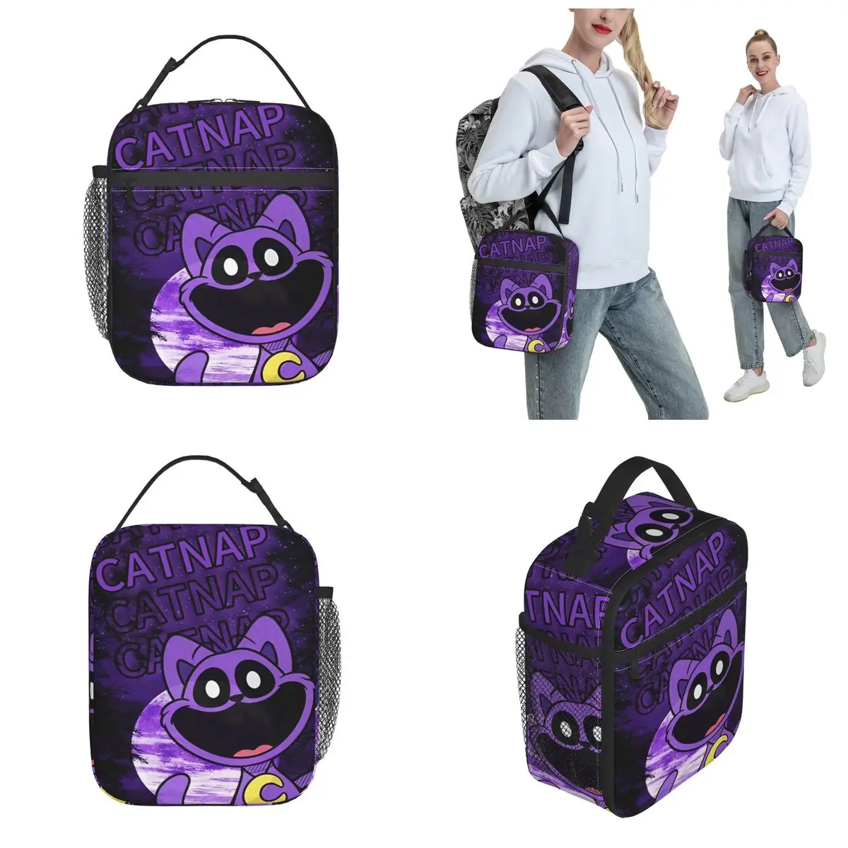 CatNap Smiling Critters Merch Insulated Lunch Bag For Picnic Food Box Portable Cooler Thermal Lunch Boxes