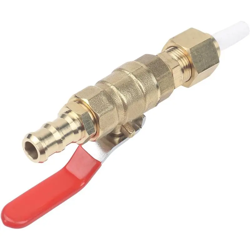 A25F-Sandblaster Replacement Parts With Brass Ball Valve+ 5Pcs Nozzles- Valve Connector Kit& Sandblaster Components