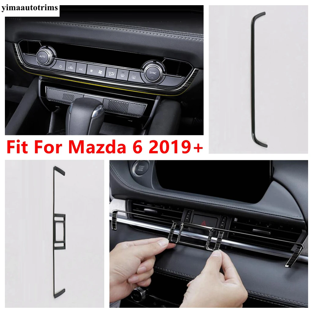 

Central Control Middle AC Air Conditioning Vent Outlet Warning Light Lamp Strip Cover Trim Accessories For Mazda 6 2019 - 2024