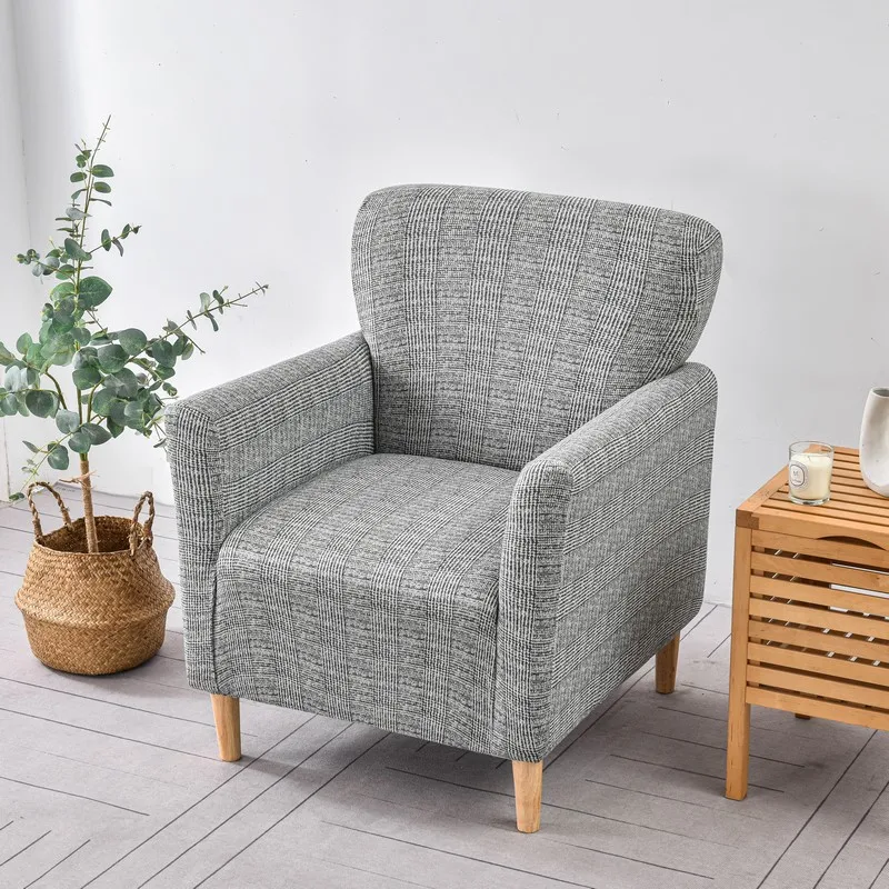 Elastic Single Sofa Cover Tub Chair Cover Nordic Home Decor Room All Inclusive Armchair Slipcover Club Bar Hotel Sofa Covers