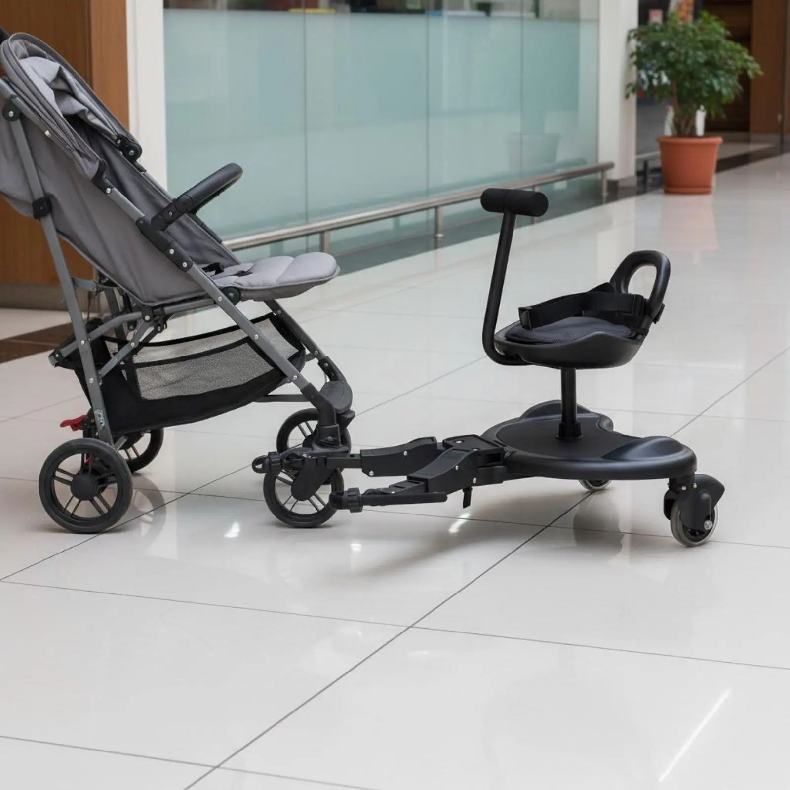 Picture 3: Stroller Board with Seat Universal Fit Sit and Stand Stroller Board Easy to Install Portable for Toddlers