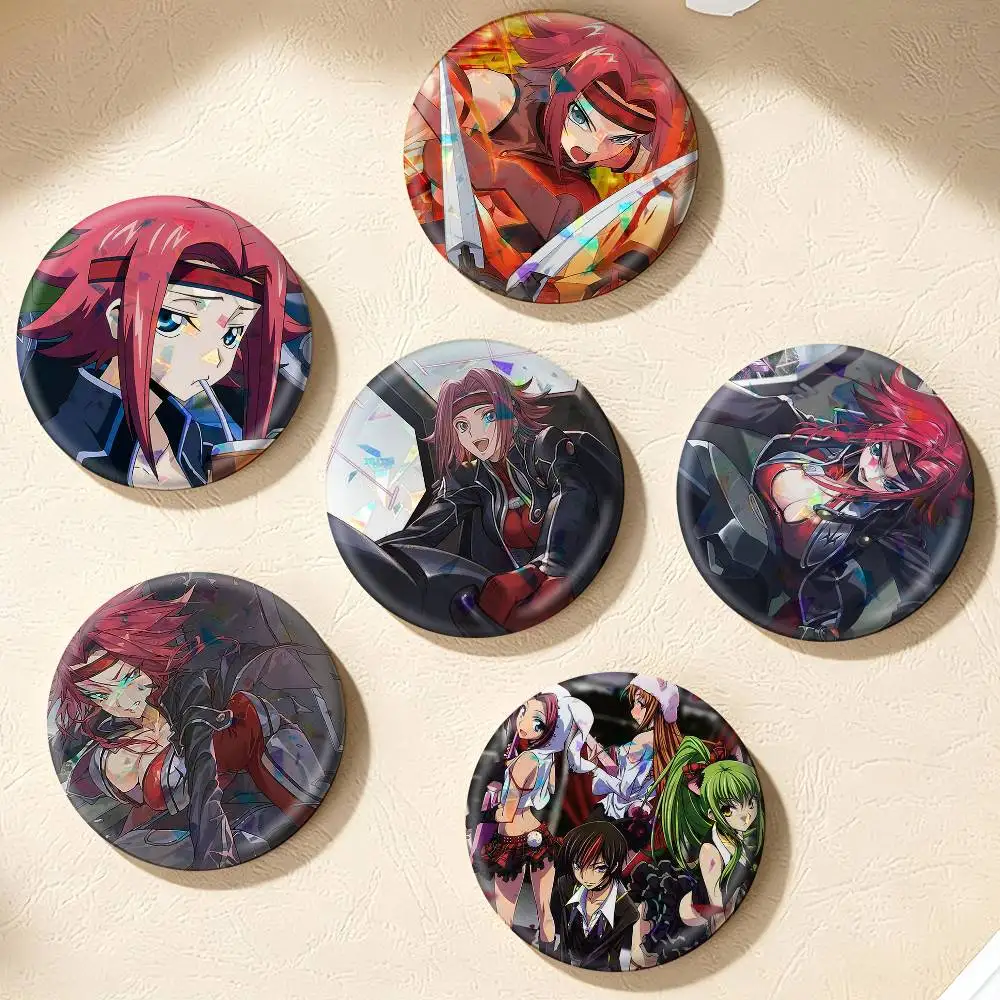 Kallen Stadtfeld Gode Geass  75mm 44mm 25mm Brooch Backpack Hat Pins Accessories Toys Badge