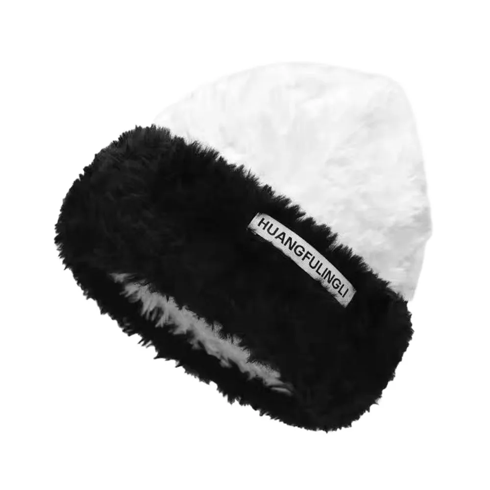 

Модная мягкая плюшевая шапка, утолщенная пушистая шапка из искусственного кроличьего меха Y2k, зимняя теплая тюбетейка для женщин и женщин