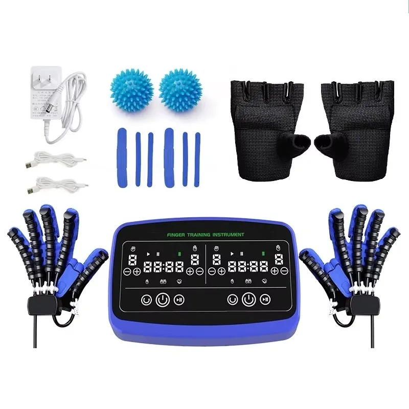 Two Hand Rehabilitation Therapy Equipment Stroke Electric Finger Therapy Machine Double Hand Rehabilitation Robot Gloves