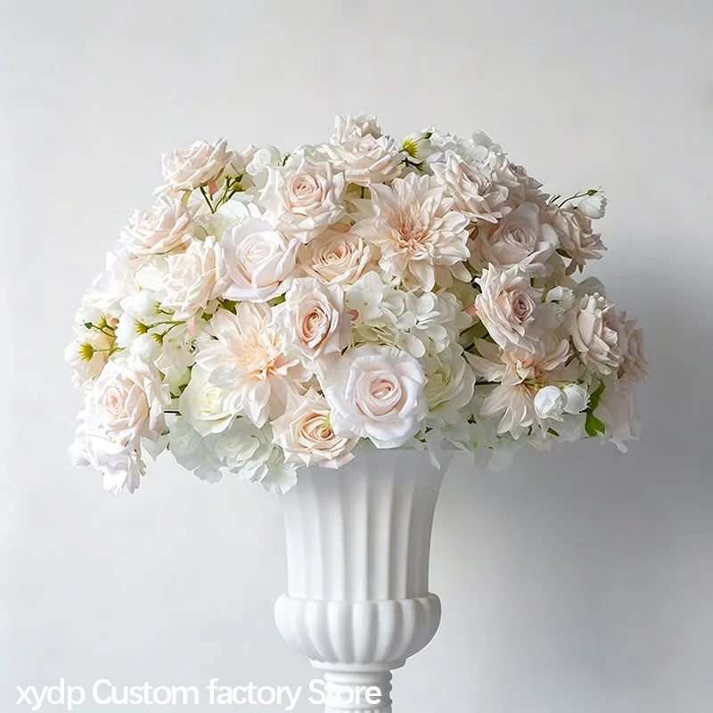 30/40/50cm Weiß/Rot/Rosa Künstliche Tischdekoration Blumenball Seiden-Römerblumentopf Hochzeitsdekoration Wegweiser Fotografie Pro – Detail 6