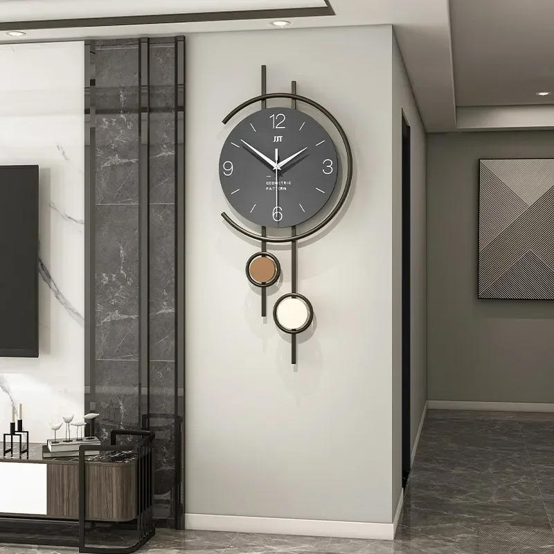 Creative Simple Modern Wall Clocks Metal Pointer Noiseless Living Room Wall Clocks Dining Room Bedroom Art Room Decorations