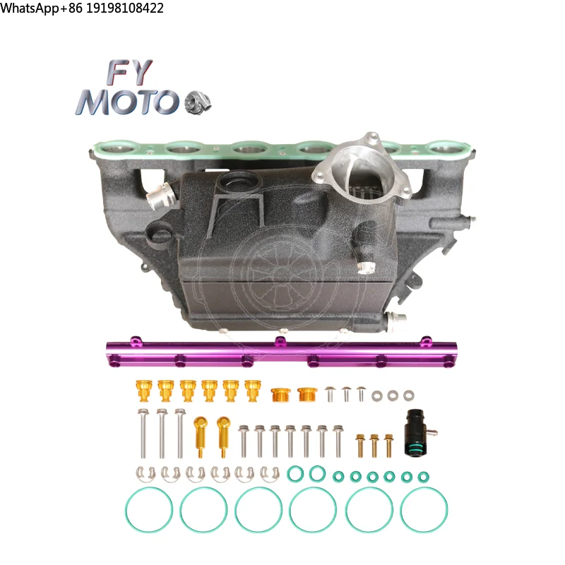 Aluminum CNC Billet Black Intake Manifold Charge Cooler for BMW X3M X4M F97 F98 3.0T S58 2019+