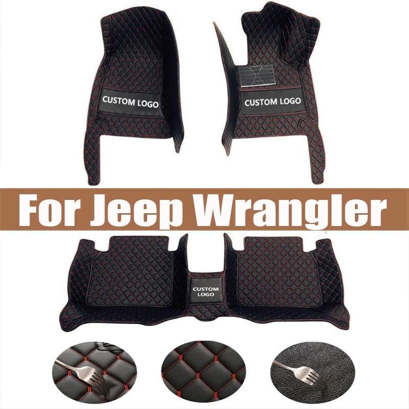 

Car Floor Mats For Jeep Wrangler Four Doors 2018 2019 2020 2021 2022 2023 2024 Custom Auto Carpet Cover Interior Accessories