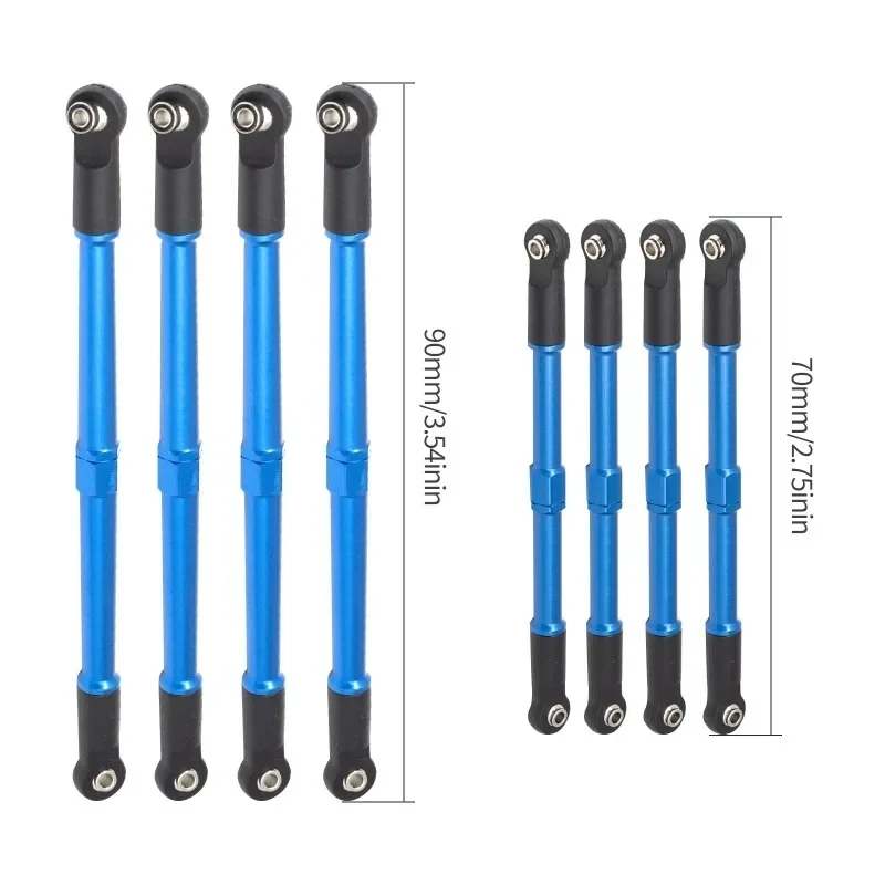 8pcs โลหะ PUSH Rod Toe Links Turnbuckle 5319X 5338R สําหรับ 1/10 Trxs Summit Revo2.0 RC รถอะไหล่อัพเกรดอุปกรณ์เสริม D251