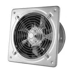 6''7''8'' Booster Fan Extractor Exhaust fan Ventilation Pipe Fan for Bathroom Toilet Kitchen Wall Window Stainless Steel Fan