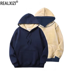 Men's Fleece Hoodies Men Winter Warm Hoodie Sweatshirts Coat Male Thicken Casual Sportswear Men's Clothing