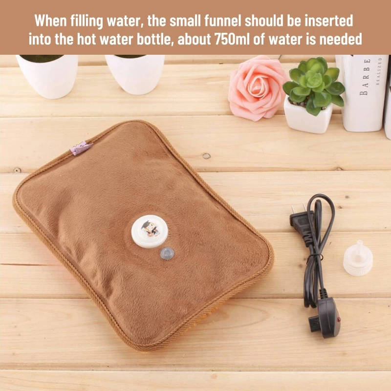 Winter Hand Warmers Electric Heat Water Bottle Hot-water Heater Bag Rechargeable Dot Pattern Explosion-proof Heating Pad