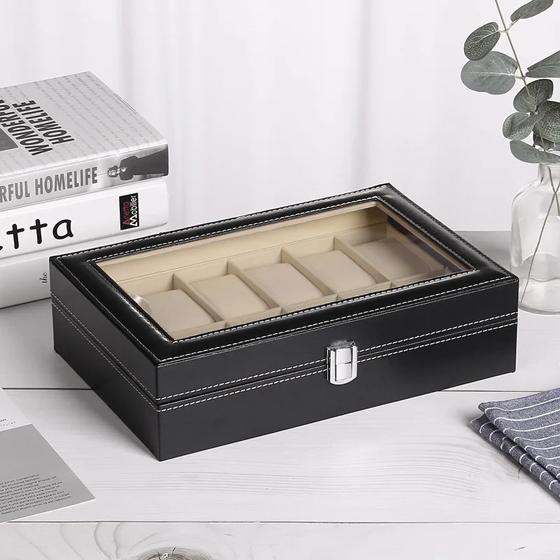 2/3/4/5/6/10/12 Girds Watch Organizer Boxes Watch Case Removable Watch Pillows, Watch Box Organizer, Gift for Loved Ones