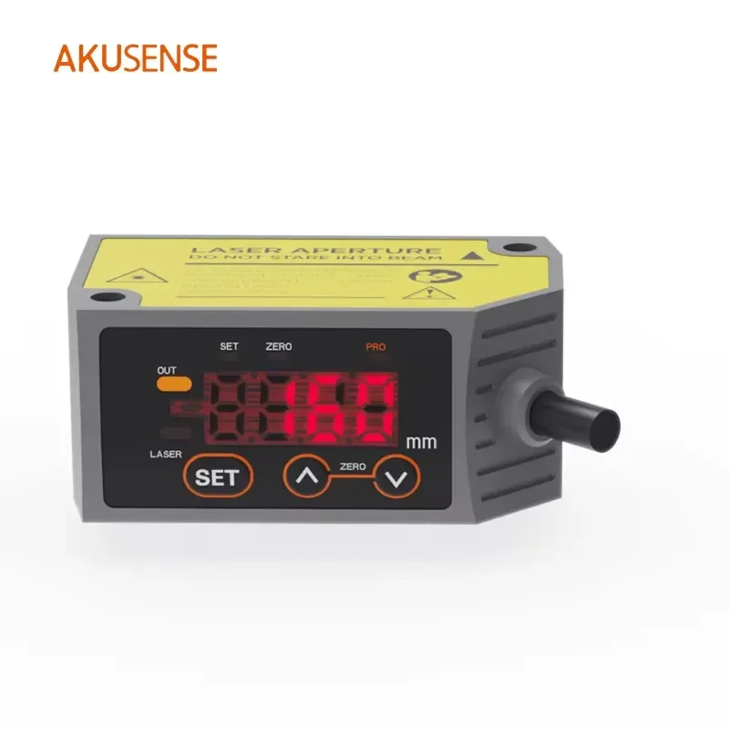 MLD25 High Accuracy Analog 4-20mA Triangulation Displacement Sensor Akusense 0.01mm-200mm Measuring Range Sensor