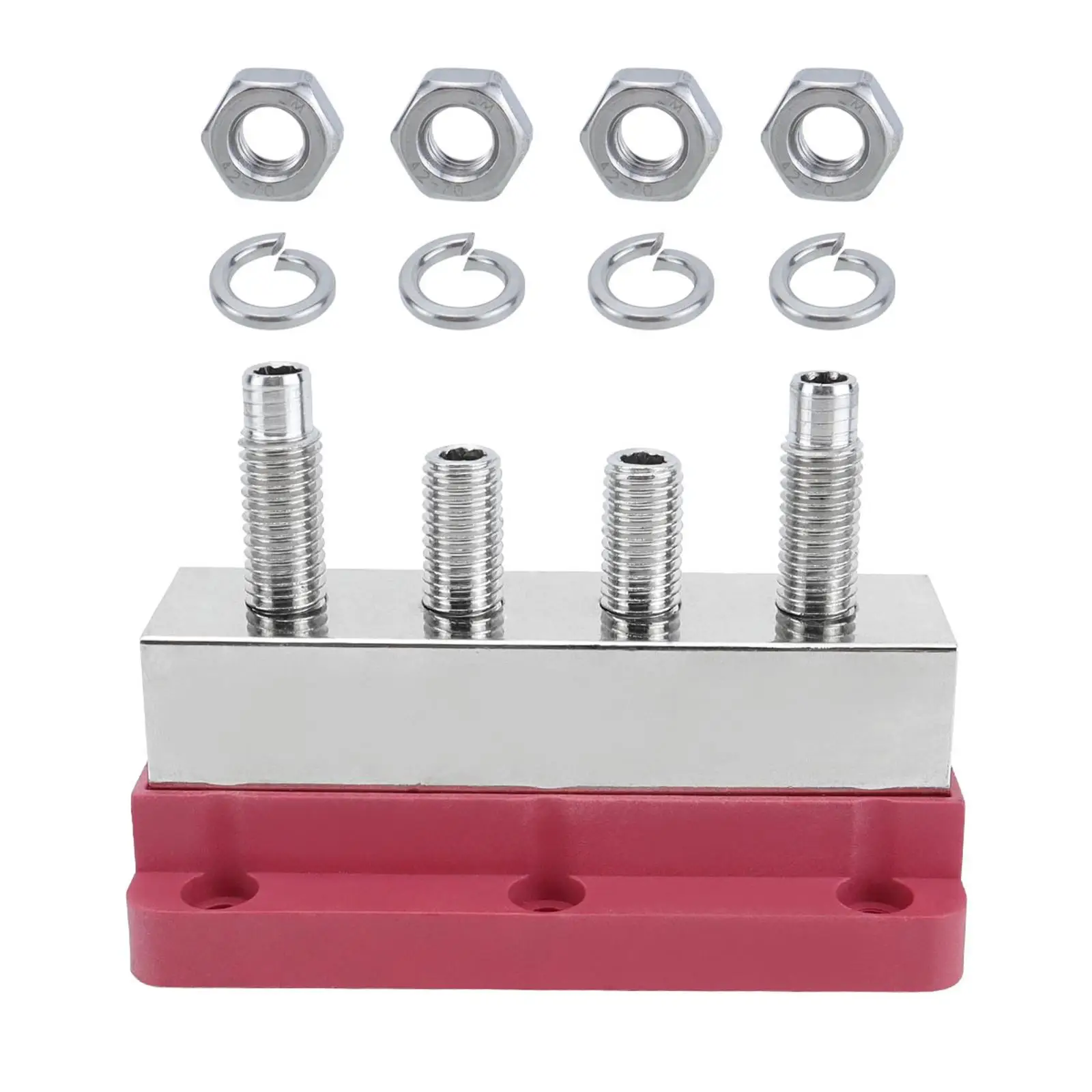 600A Battery Ground Terminal Block for RVs And Marine, 12V-48V with Cover