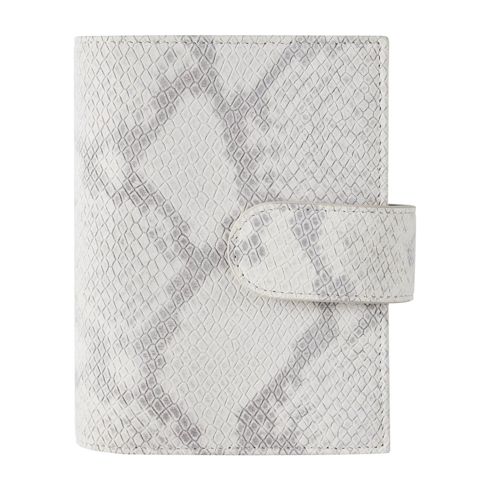 Smartfee Pocket A7 Planner 6 Rings Binders  Embossed Snake Genuine Leather Organizer Notebook Agenda