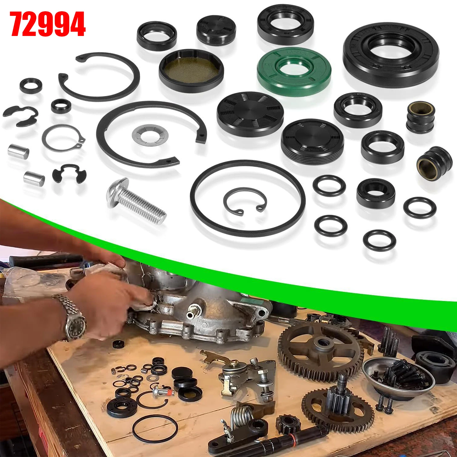 

TM 72994 Transmission Seal Kit for Rebuilding ZT-2800, ZT-3100, ZT-3400 Transmission Replaces for Hydro-Gear 72994, 71410, 73107