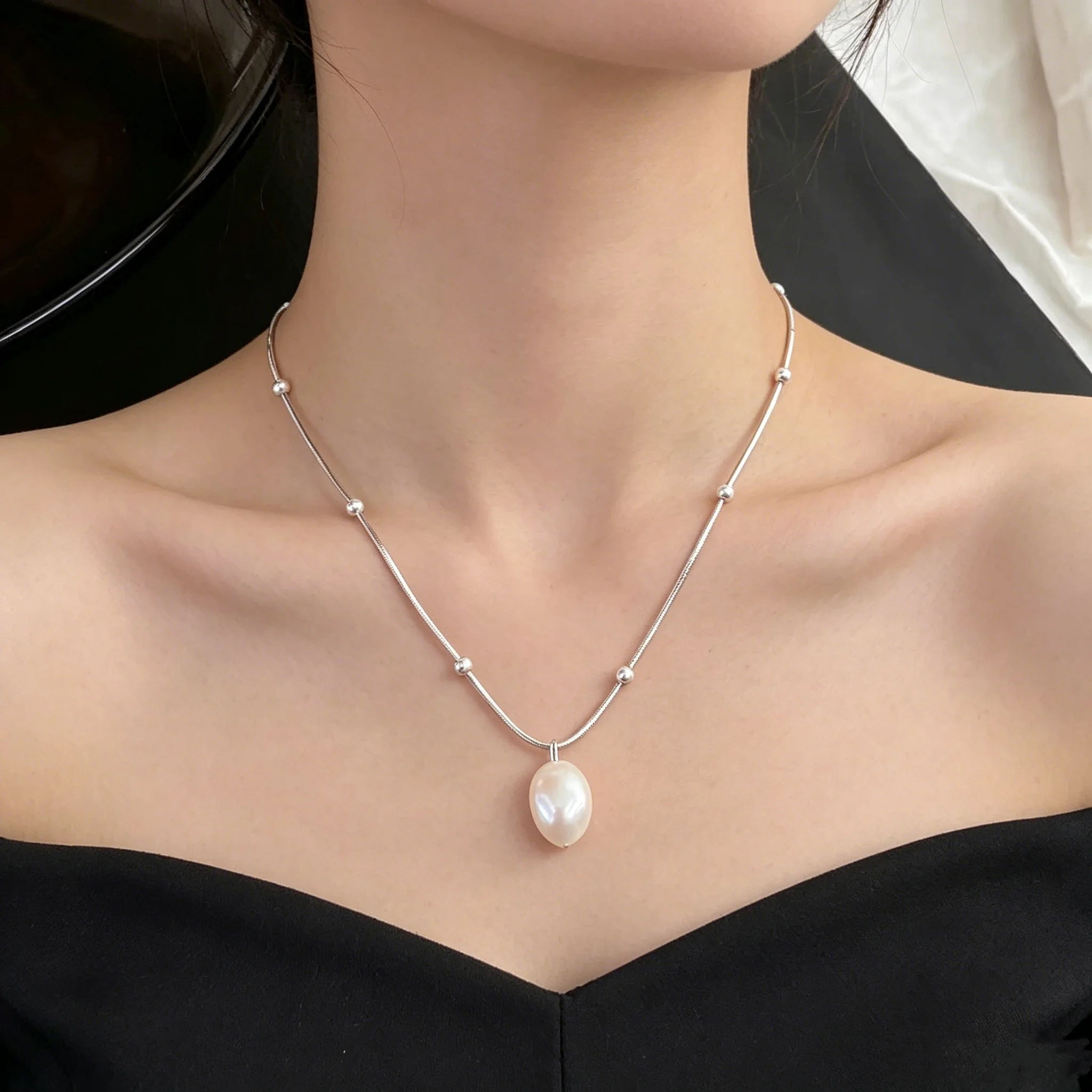 Freshwater Pearl Pendant Neckl - Pearl Choker Necklace Vintage review and price