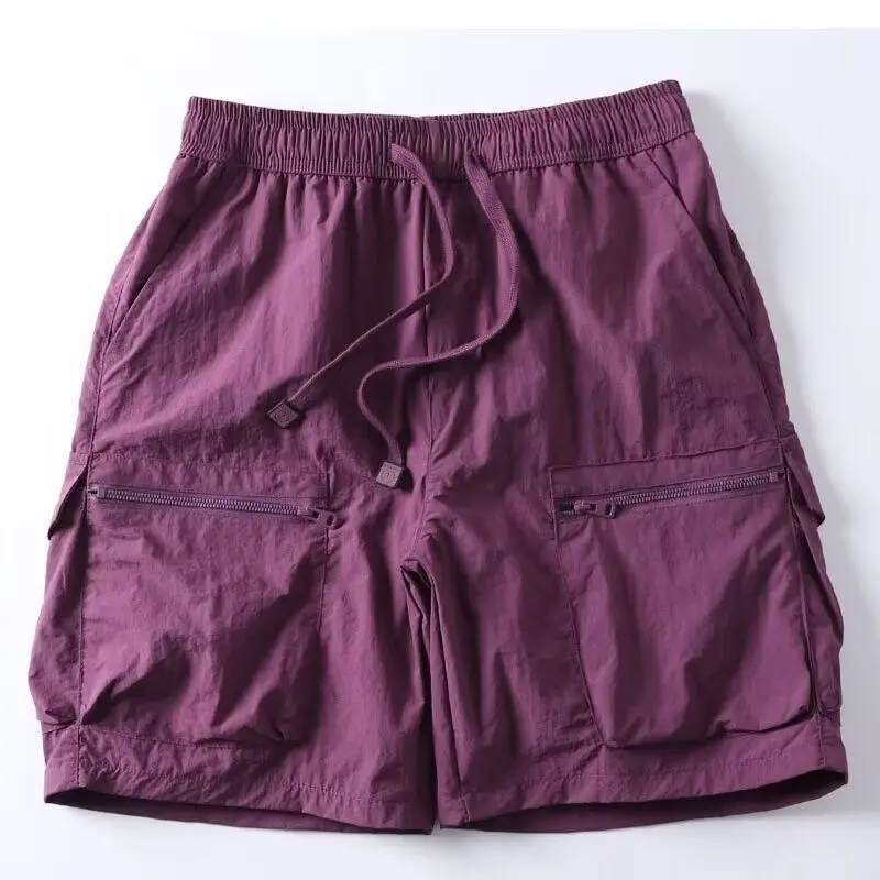 Picture 5: Summer Men's Casual Outdoor Beach Four-Quartered Shorts Loose Fit Straight Leg Workwear Pants Quick Dry Multi-Pocket Design