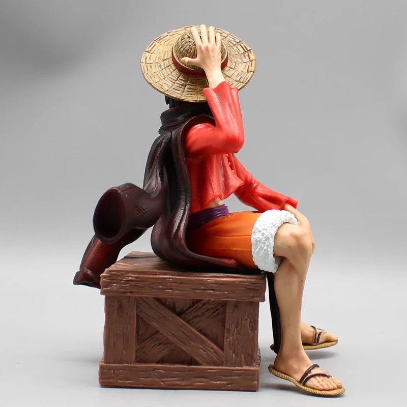 Figurine d'action en PVC One Piece Assis Box, figurine Monkey D Luffy, statue GK Manga, jouet modèle de collection, cadeau de beurre, 17cm, chaud