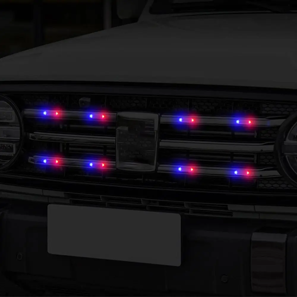 Mini LED Flashing Bicycle Light Simulated Alarm Solar-Powered Car Warning Light Waterproof Wiring-Free Dummy Alarm Lamp