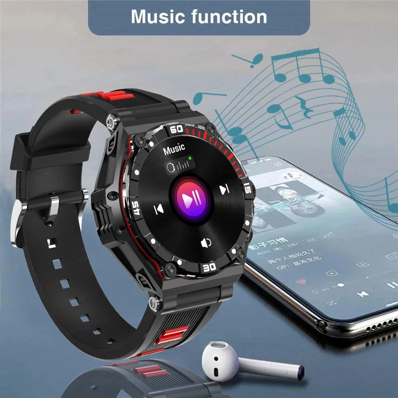 2023 nowy inteligentny zegarek męski 1.43 Cal ekran HD Bluetooth Call Sport Fitness zegarki do pomiaru tętna 700 mAH Battery Smartwatch