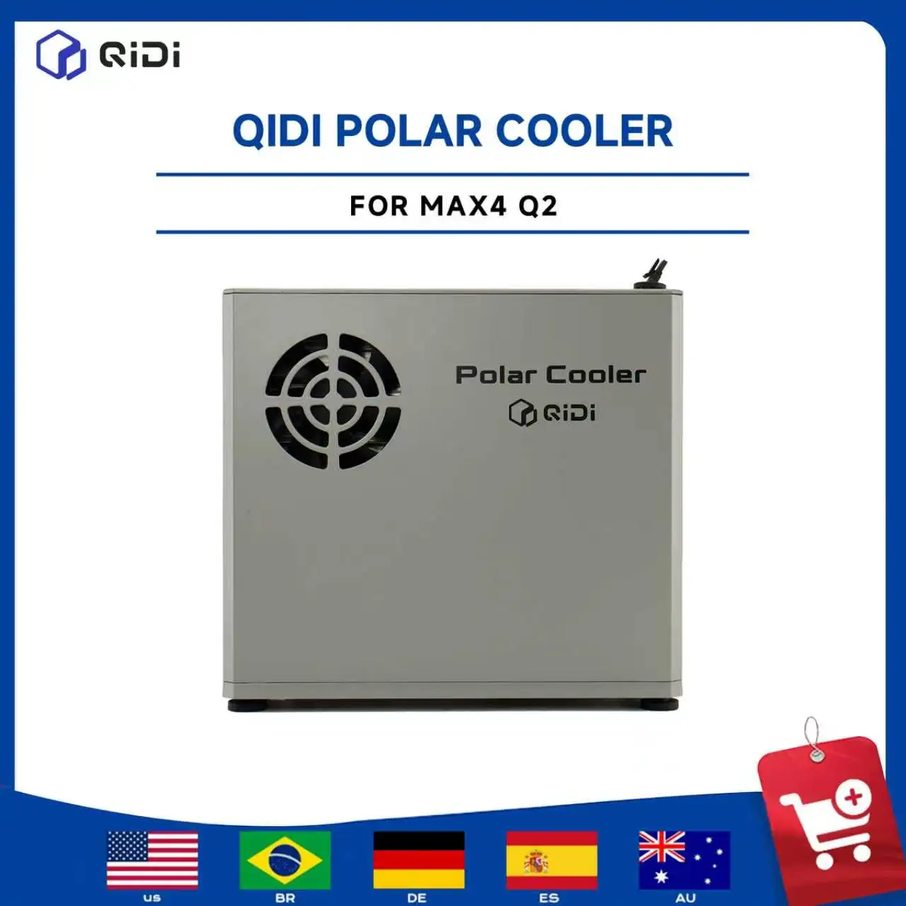 Original QIDI Polar Cooler | Auxiliary Cooling Module for QIDI Q2 MAX4 | High Speed Printing Cooling Accessories