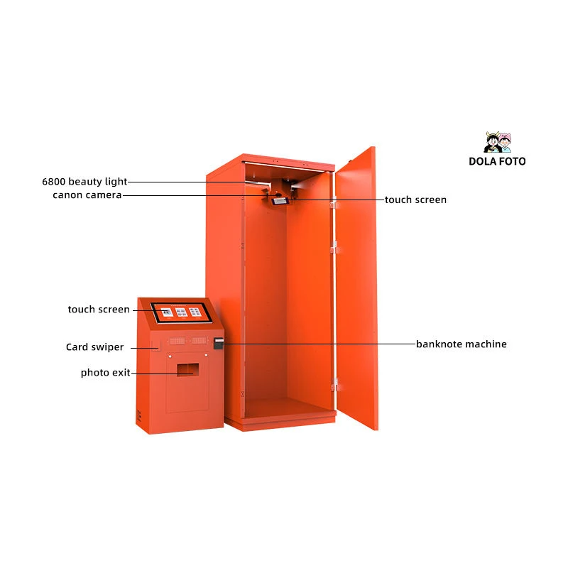 Smart Touch Photo Booth, 2026 Upgraded Model with Printer Receipt Vending Machine, Efficient Photo Printing Interactive Device