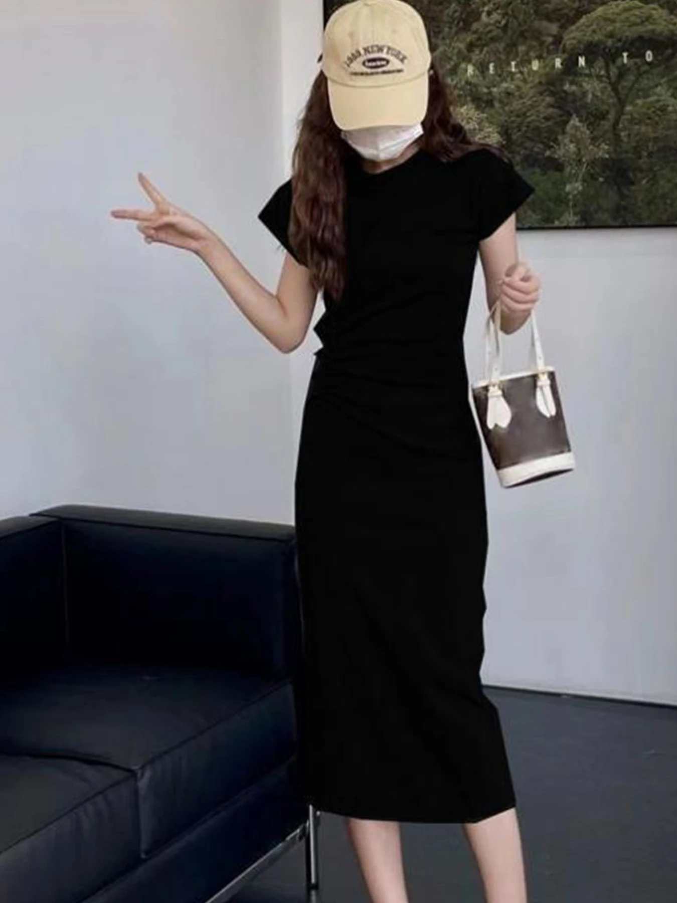 Sommerkleid mit tailliertem Schnitt, heißer Mädchenstil, schlankes Kleid, lässiger, entspannter Stil, reines Wunschkleid, langes Rockkleid, Hüftrock, Damen-Sommerkleid – Detail 13