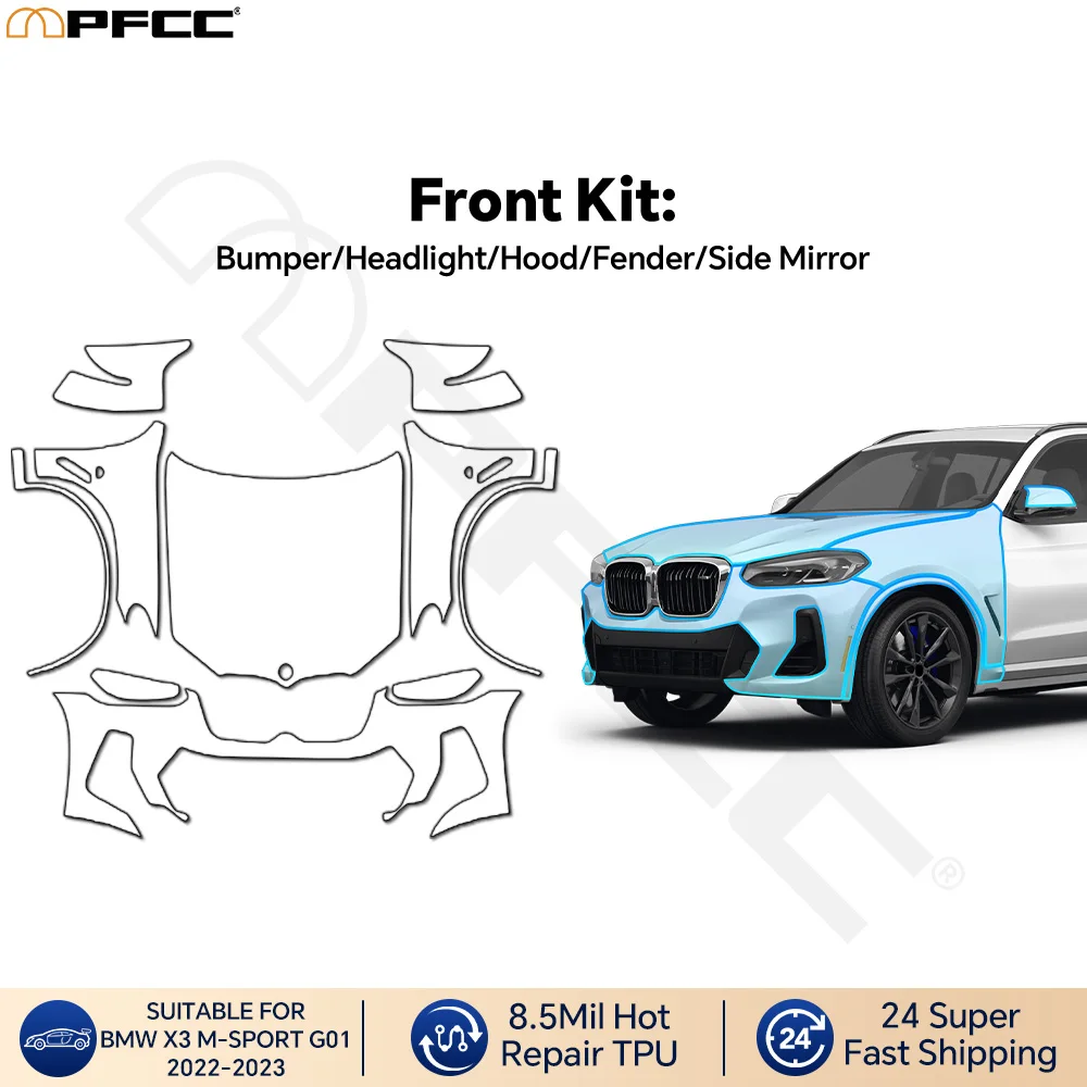 TPU For BMW X3 M SPORT M G01 2022 2023 Paint Protection Film Anti-Scratch Car Body Clear Bra Pre-cut PPF Resistant Invisible Kit