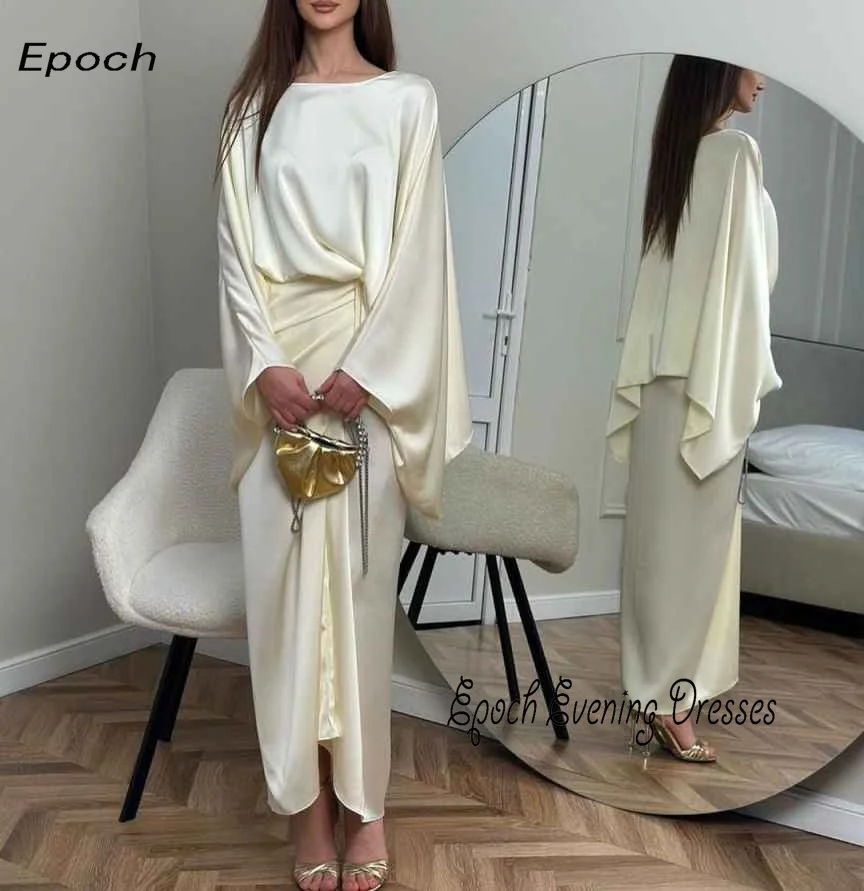 Epoch High Quality Satin Evening Dress فساتين مناسبة رسمية Straight Elegant Formal Cocktail Party Prom Gown For Sexy Women 2024