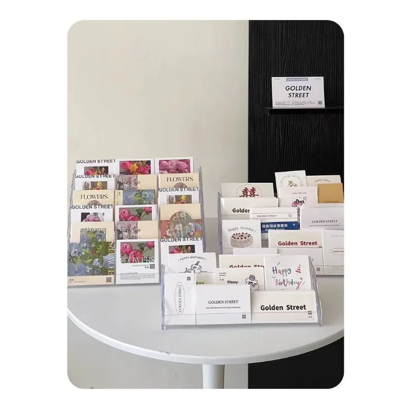 Transparent Desktop Card Storage Rack Assembly Display Stand for Greeting Cards Star Cards Photo Cards For Desk Organization
