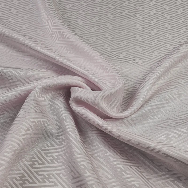 New Chinese-style Hanfu cheongsam and waistcoat fabric with ten-thousand-character pattern pure silk