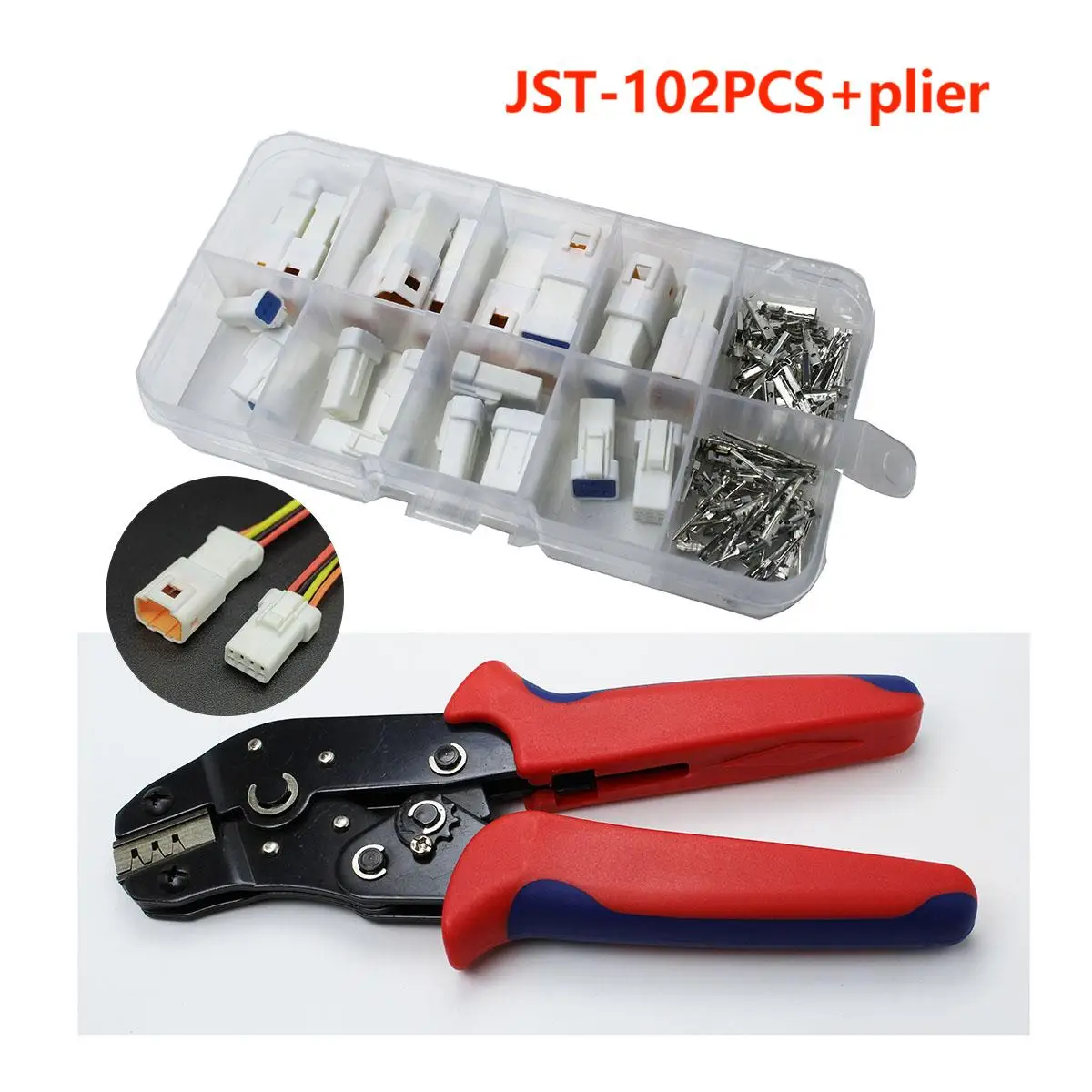 Combinatieset 2P 3P 4P 6P 8P 0.6Mm Waterdichte Draad Connector Stekker Mannelijke Vrouwelijke Aansluiting Jst Jwpf Elektrische Connector