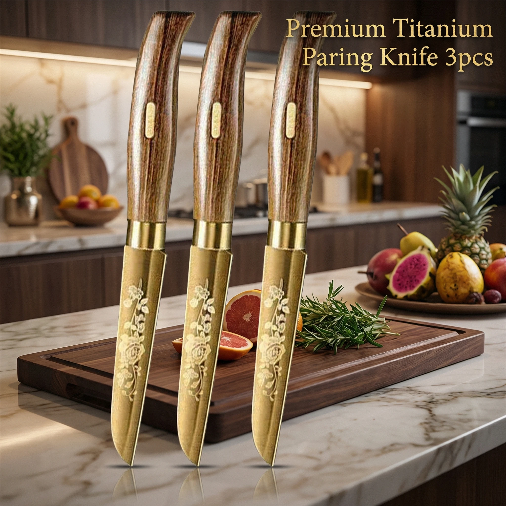 Multi-Functional Fruit Knife 3 Piece Set-Cost-effective Stainless Steel Peeler for Kitchen,Sharp Small Knife for Home&Restaurant