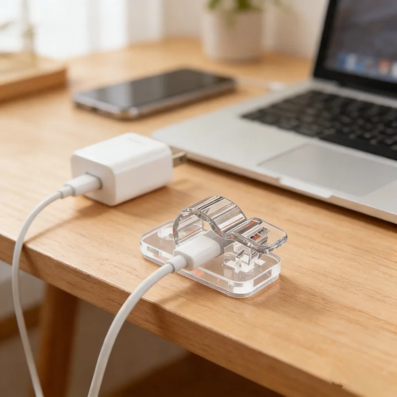 5/50PCS Cable Clips Organizer Wire Management Holder USB Charging Data Cable Spool Wall Mount Hook for Home Office