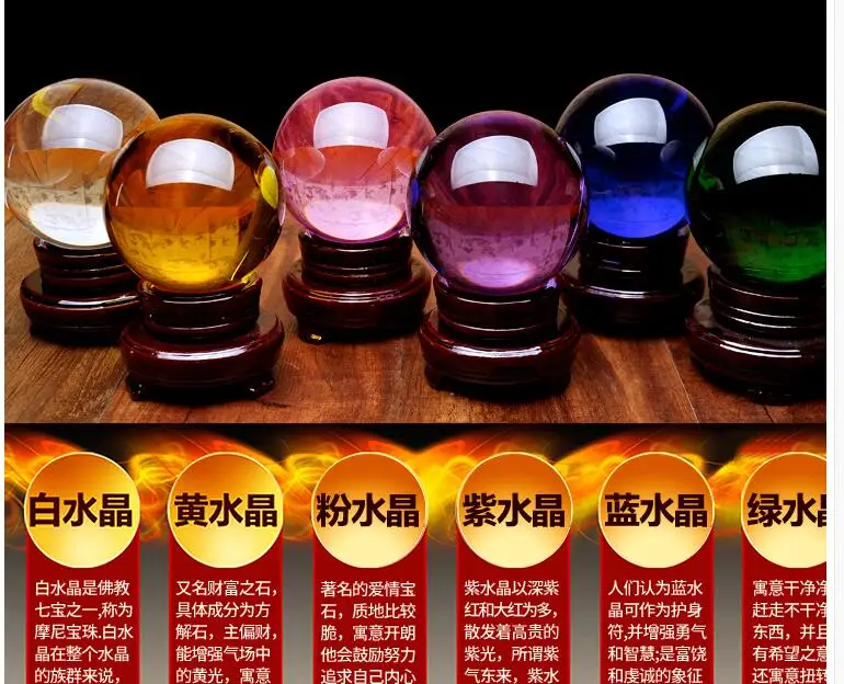 2020 home guarding exorcising efficacious Protection Money Drawing GOOD LUCK FENG SHUI amethyst PINK 5P Crystal ball statue