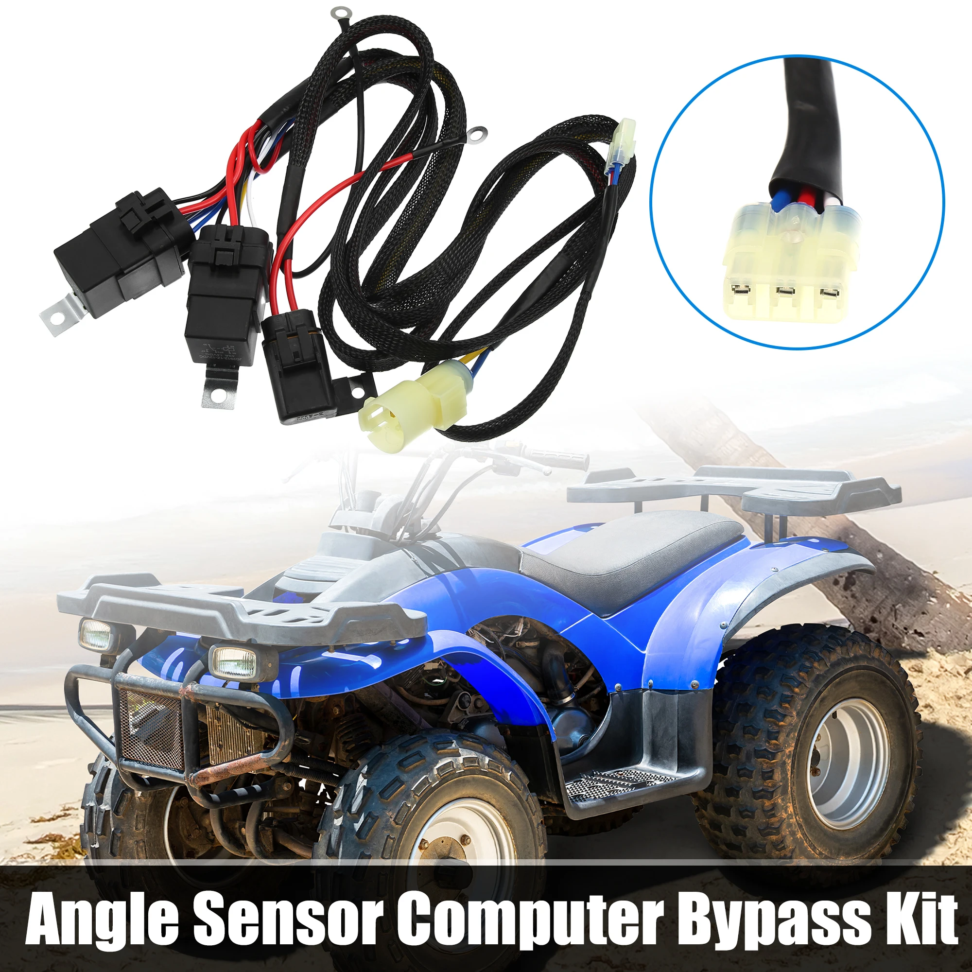 UXCELL 1 Set Angle Sensor Computer Bypass Kit Shift Bypass Wiring Harness Kit for Honda Rancher 450 ES 1998-2004