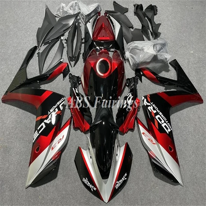 4Gifts New ABS Whole Motorcycle Fairings Kit Fit For YAMAHA R3 R25 2015 2016 2017 2018 15 16 17 18 Bodywork Set Black Red