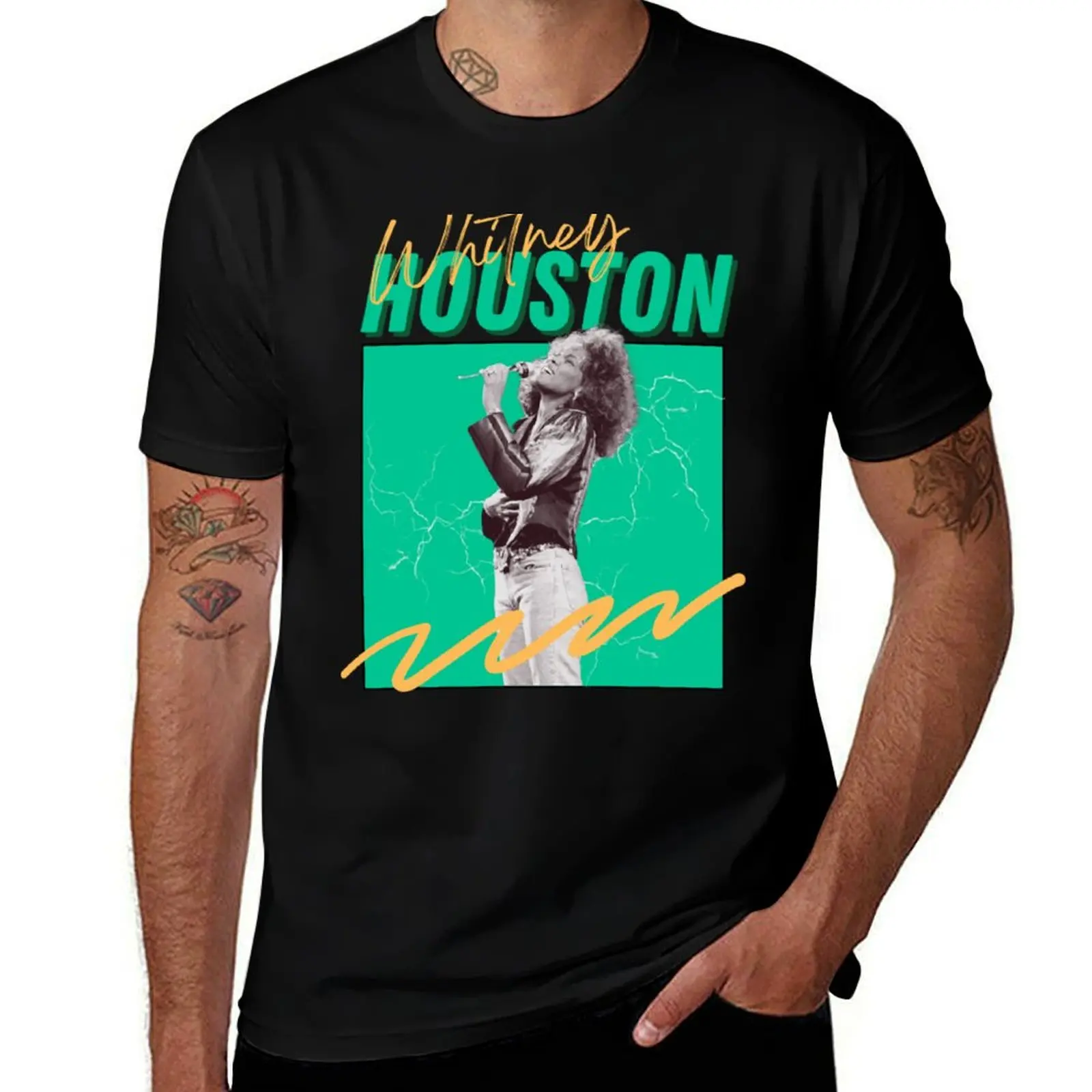

Whitney t t man graphic for Houston shirts shirts quality T-Shirt t Art cotton 100% cotton - shirts high man