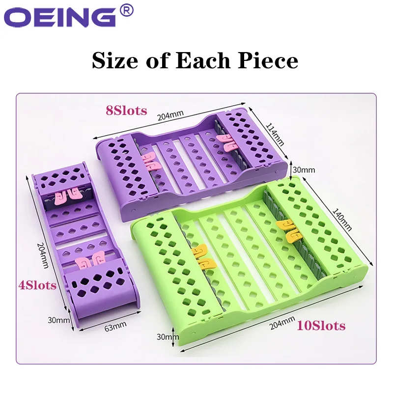 Dental Instrument Disinfection Box Rack Placing Case Cassette Holder 4/8/10 Slot Plastic Sterilization Tray Laboratory Tool