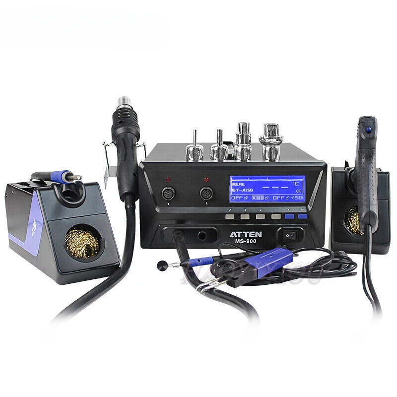 

ATTEN MS-900 Пистолет 4-в-1 Питарийский + Пинсетный припой + Стазионный припой + Стазион Питориан Удара Панас Стазилудь 퍼 XIX