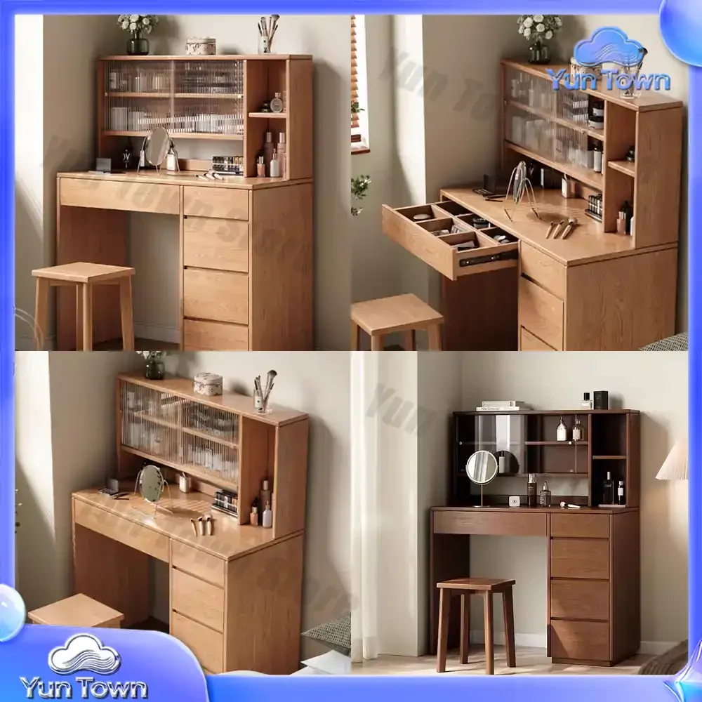 Bedroom Makeup Vanity Table Drawers Mirror Desk Cabinet Garden Women Stool Dressing Table Chair Penteadeira Postmodern