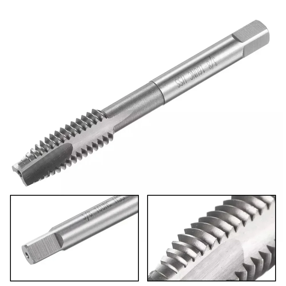 Thread Tap Spiral Point Spiral Point Thread Tap 3/8-16 UNC Right Hand Thread Cutting Die Steel Ordinary Steel People