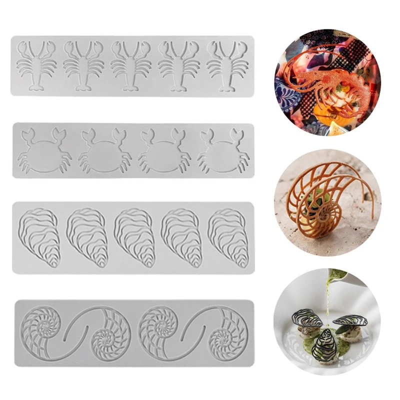 

1 шт. силиконовая форма для торта с несколькими черепами из рыбьей кости, инструмент для украшения кружева для границ торта, кухонные аксессуары для выпечки, форма