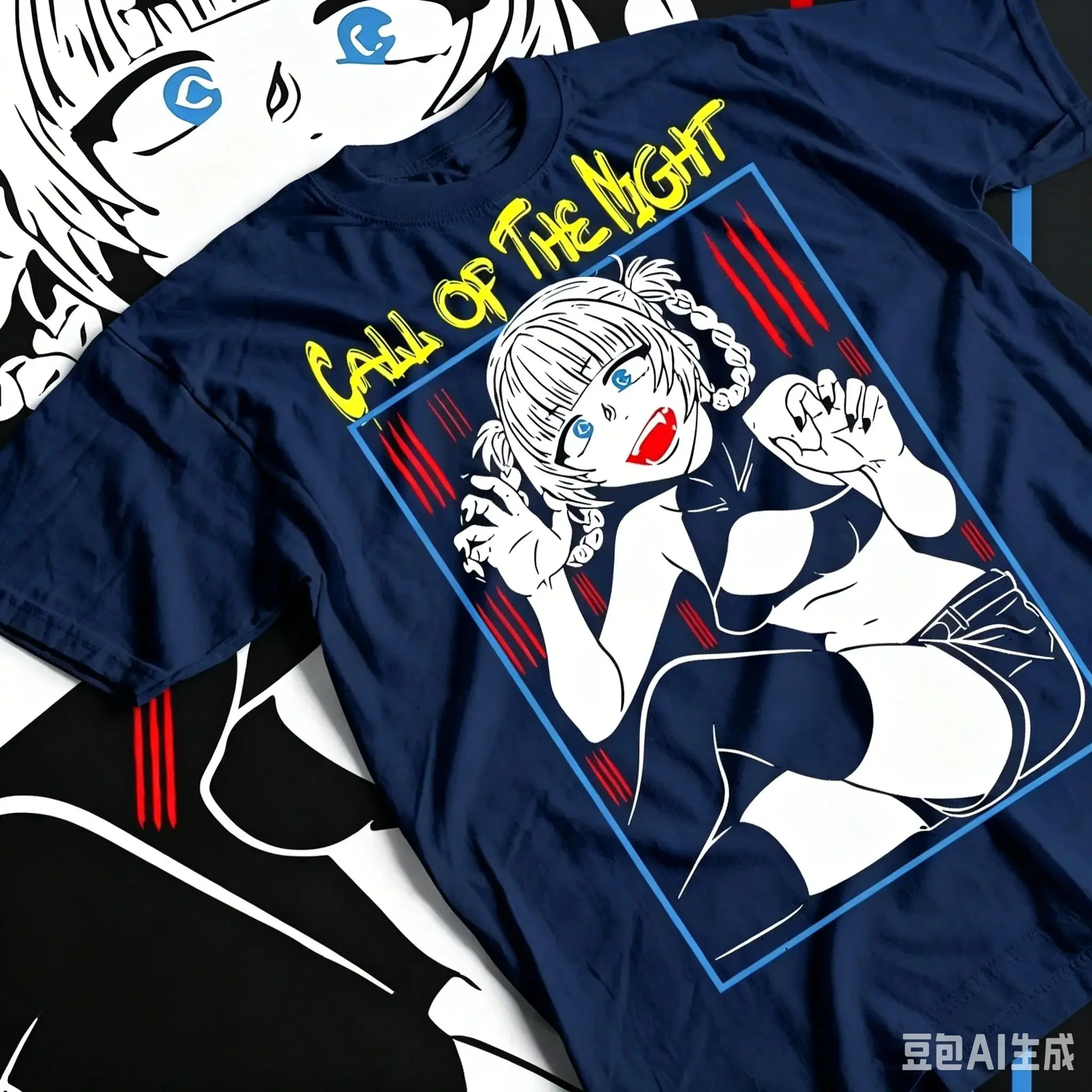 Nazuna Nanakusa Vampire Anime Print Oversized Teesa Call of The Night Single Sided T-shirt for Night Life Seinen Anime Fans