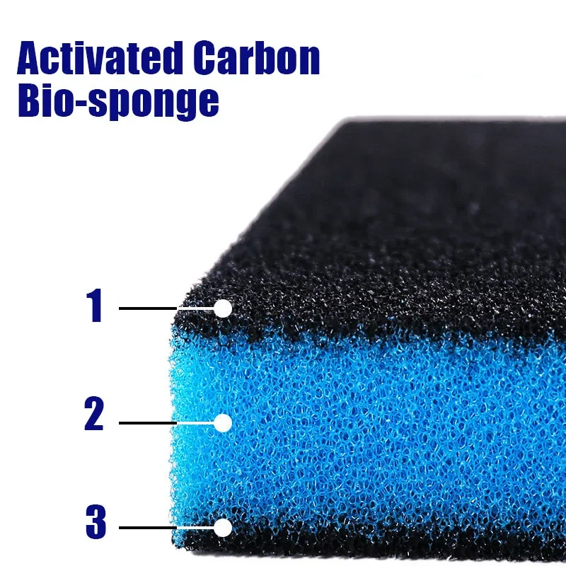 Activated Carbon Filter Media Aquarium Bio-Sponge Cotton High-density Water Purification Fish Tank Sponge Aquarium Accessories