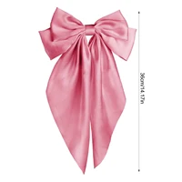 New Solid Color Bowknot Ribbon Hair Clip Women Large Bowknot Barrettes Girls Ponytail Clip Headband Hair Accessories Gifts - Image 6